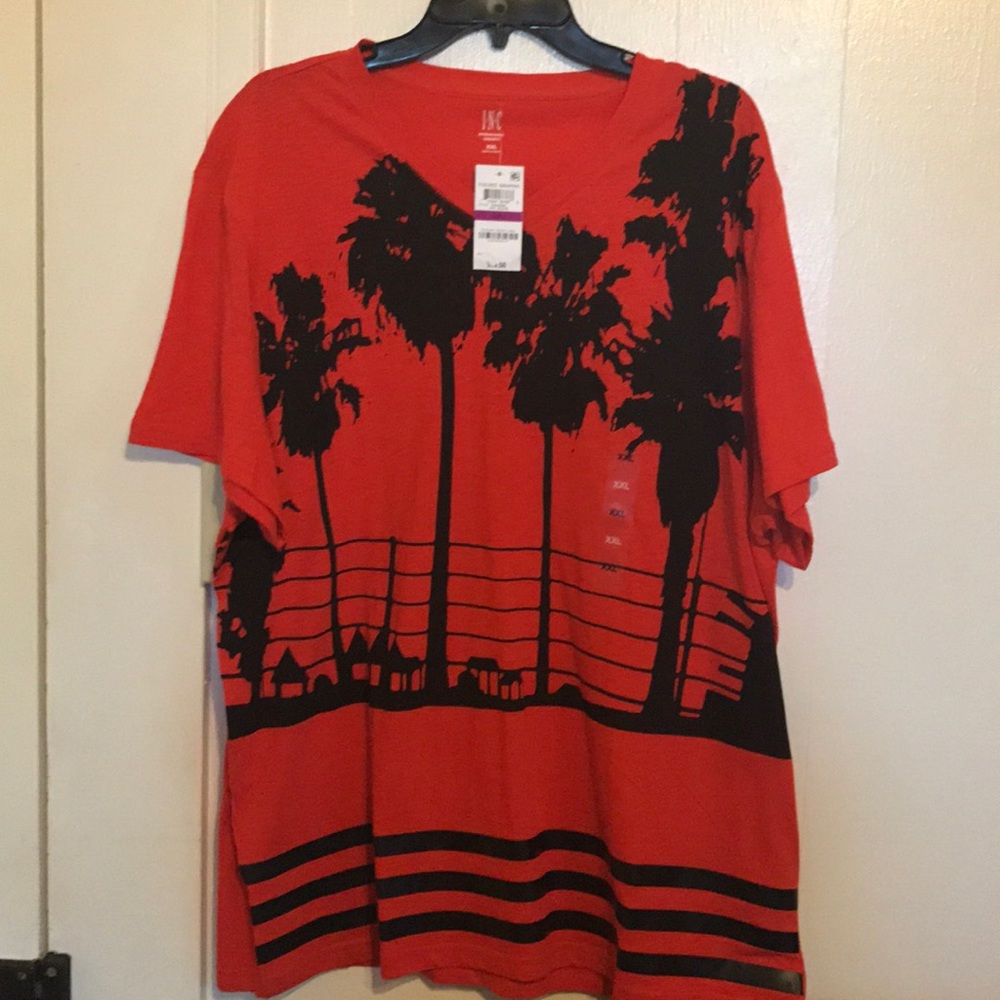 INC Red and black T-shirt size 2XL